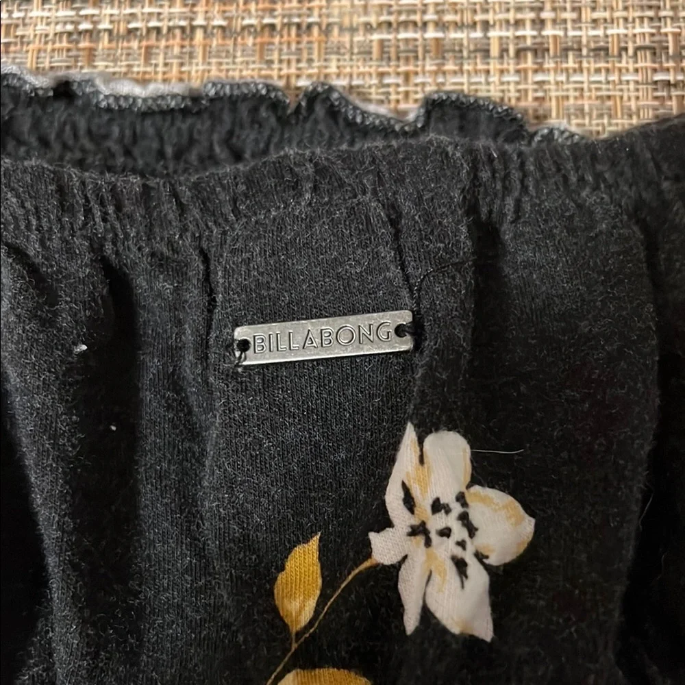 Billabong Black Tie Front Smocked Camisole - Picture 3 of 4